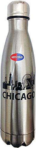 Collection of City and States Detailed Water Bottles (Chicago Logo)