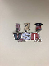 USA Patriotic American Themed Dangle Magnet- Featuring American Flag, Bald Eagle and the Declaration of Independence