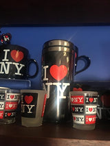 Citydreamshop's I Love New York Large Black Travel Mug Perfect souvenir Travel mug for Iced Coffee in Summer and a Hot beverage in winter