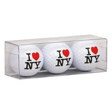 City-Souvenirs I Love NY Golf Balls, Set of 3 I Heart NY Golf Balls, Regulation Size and Weight