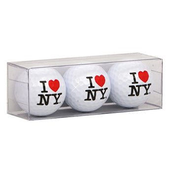 City-Souvenirs I Love NY Golf Balls, Set of 3 I Heart NY Golf Balls, Regulation Size and Weight