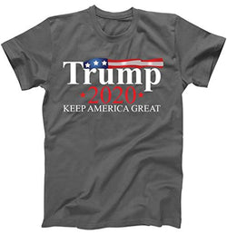 Donald Trump 2020 Election USA Keep America Great USA T-Shirt Charcoal Large
