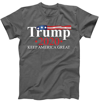Donald Trump 2020 Election USA Keep America Great USA T-Shirt Charcoal Large