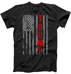 Donald Trump President Vintage USA Vintage Flag T-Shirt Black Small