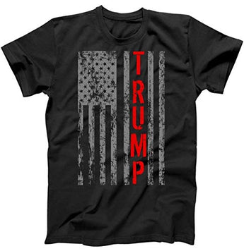 Donald Trump President Vintage USA Vintage Flag T-Shirt Black Small