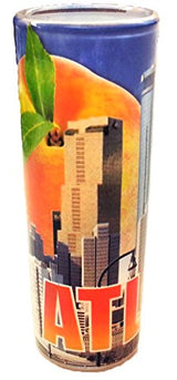 Atlanta Georgia 11 ounce Skyline Souvenir Coffee Mug Featuring the Georgia Peach