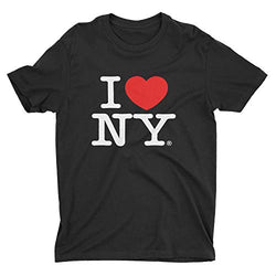 I Love NY New York Short Sleeve Screen Print Heart T-Shirt Black Medium