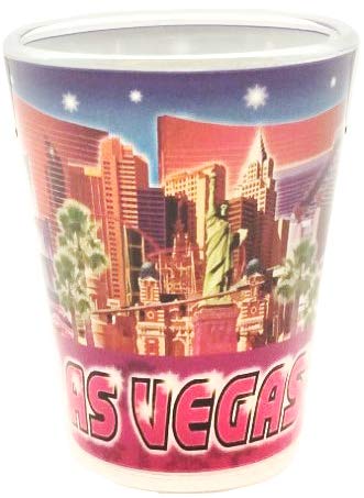 Las Vegas Colorful Cool Designed Souvenir Shot Glass