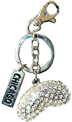 Chicago Bean Rhinestone High End Souvenir Keychain