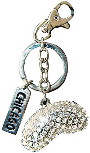 Chicago Bean Rhinestone High End Souvenir Keychain