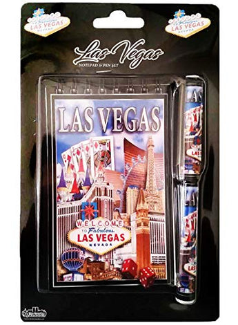 Souvenir Spiral Notebook and Pen with Various Notepad Design (Las Vegas)