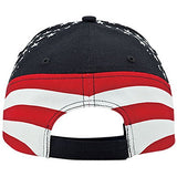 MG Washed Cotton Twill Stars & Stripes USA Ball Cap Hat  USA Flag Cap