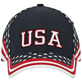 MG Washed Cotton Twill Stars & Stripes USA Ball Cap Hat  USA Flag Cap