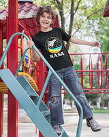 CityDreamShop NASA Retro Rocket-Ship Short Sleeve Kids T-Shirt (XL) Black