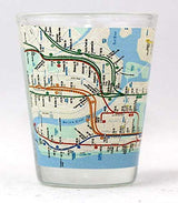 New York City Subway Map Shot Glass ctm