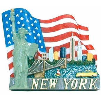 USA NYC/American Flag Magnet
