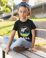 CityDreamShop NASA Retro Rocket-Ship Short Sleeve Kids T-Shirt (XL) Black