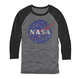 Fifth Sun NASA Men's Logo Arctic Gray/Black Baseball Tee