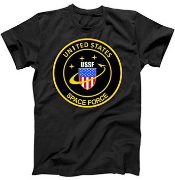 United States Space Force USSF Classic Logo T-Shirt Black Small