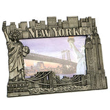 New York Picture Frame - Pewter, New York Picture Frames, Fits 4 X 5 1/2 photo.