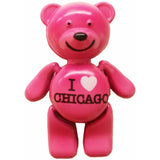 pink  i heart chicago cute teddy bear magnet 