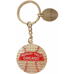 Wrigley Field Home of The Cubs Glitter Keychain